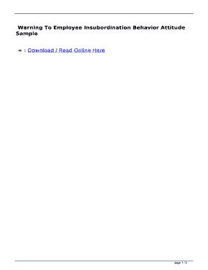 warning-to-employee-insubordination-behavior-attitude-sample Ebook Epub