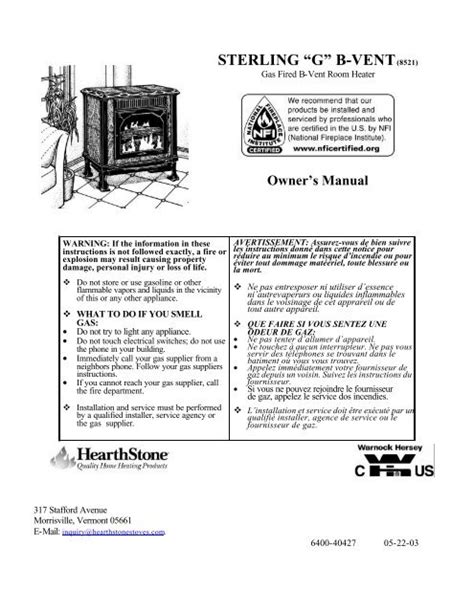 warnock hersey gas fireplaces manual Reader