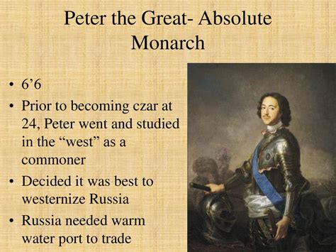 was peter the great an absolute monarch