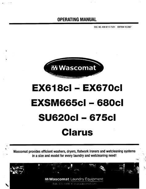 wascomat exsm 665s manual pdf PDF