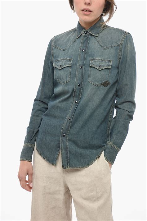 washed denim shirt