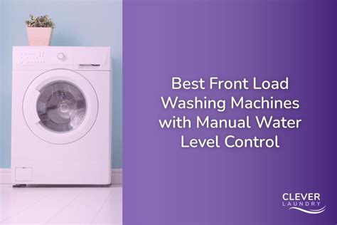 washing machine with manual water level control Epub