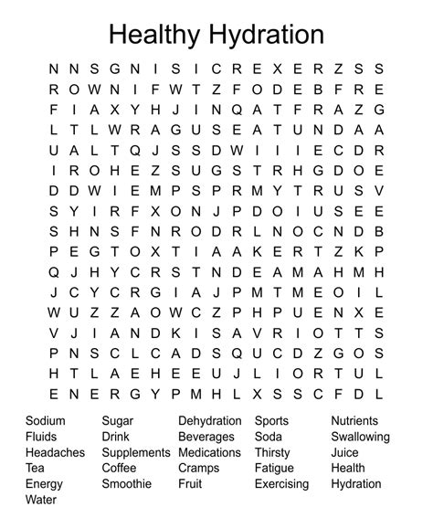 water and hydration wordsearch for kids Ebook PDF