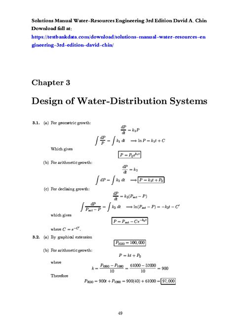 water resource engineering 3rd edition chin solutions Kindle Editon