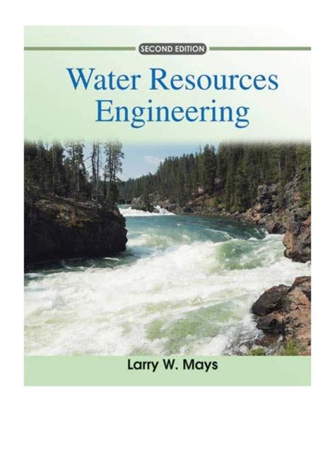 water resources engineering by larry w mays pdf PDF