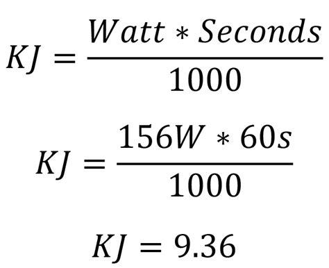 watts to kj