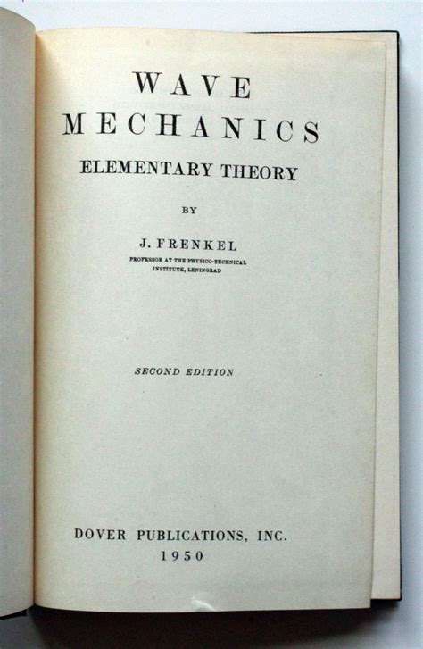 wave mechanics elementary theory Reader