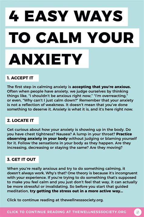 ways to calm anxiety