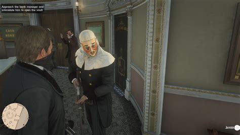 wearing a mask in bank robobgery rdr2