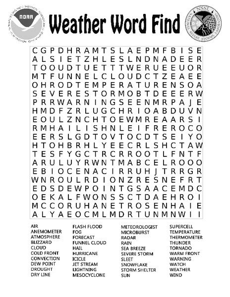 weather word search answer key science spot Doc