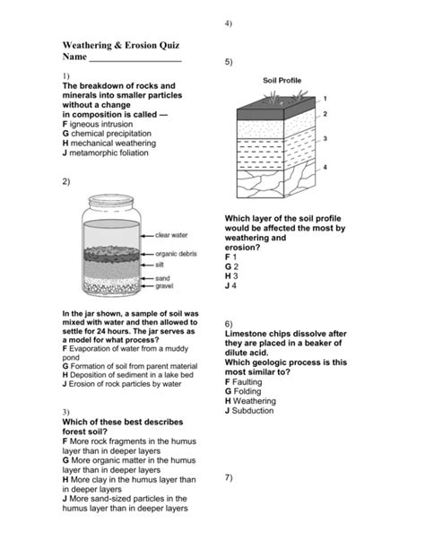 weathering erosion and soil answers PDF