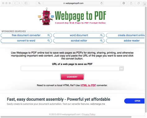 web page to pdf converter Epub