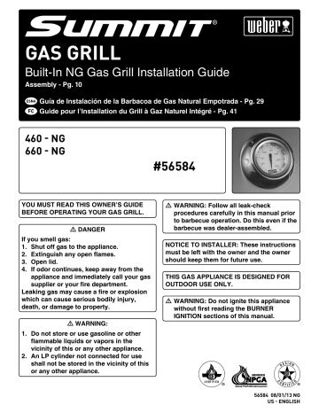 weber summit s 460 installation instructions Reader