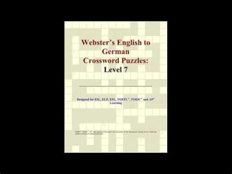 websters english to german crossword puzzles level 9 german edition Doc
