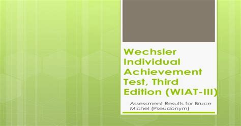 wechsler individual achievement test sample questions Epub