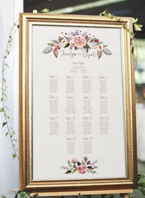 Wedding Guest Seating Chart Ideas