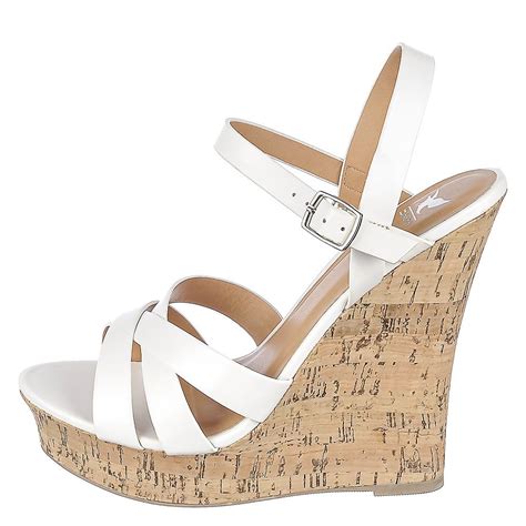 wedge heel sandals white