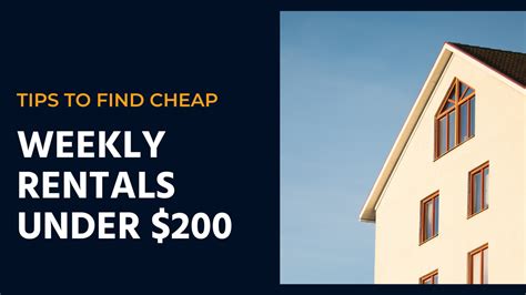 weekly rentals under $200