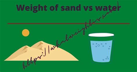 weight of water vs sand