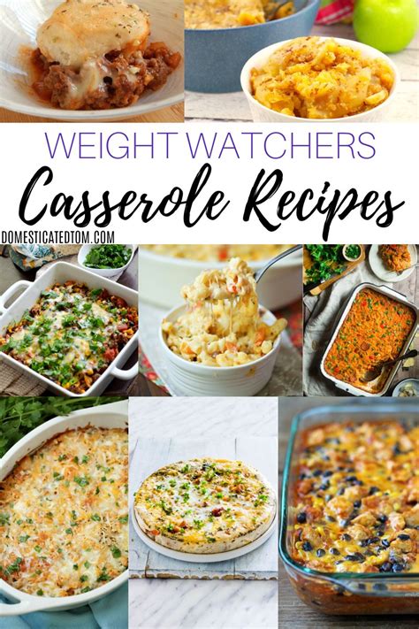 weight watchers cookbook weight watcher casseroles recipes for quick and easy one dish low fat meals Epub