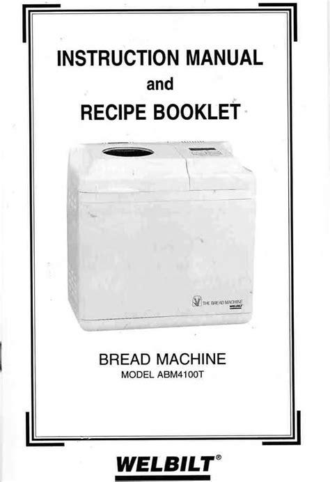 welbilt bread maker manual Doc