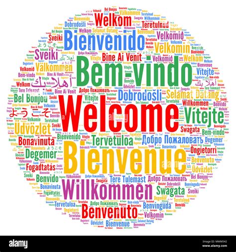 welcome in multiple languages