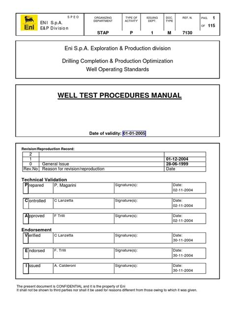 well test procedures manual Doc