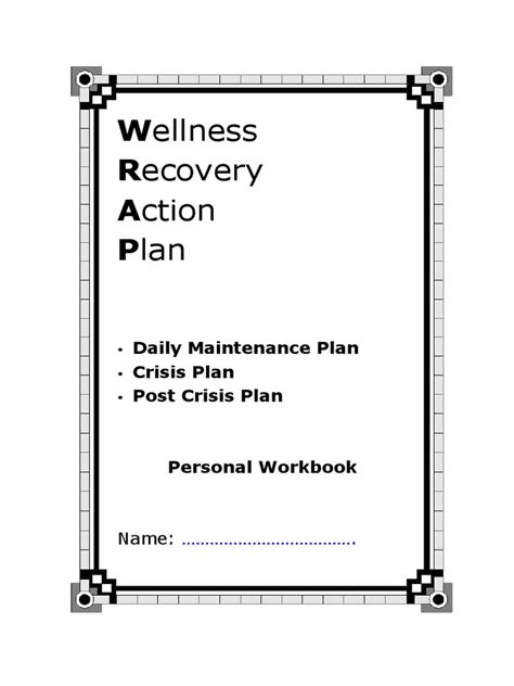 wellness recovery action plan workbook PDF