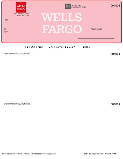 Wells Fargo Check Design Catalog