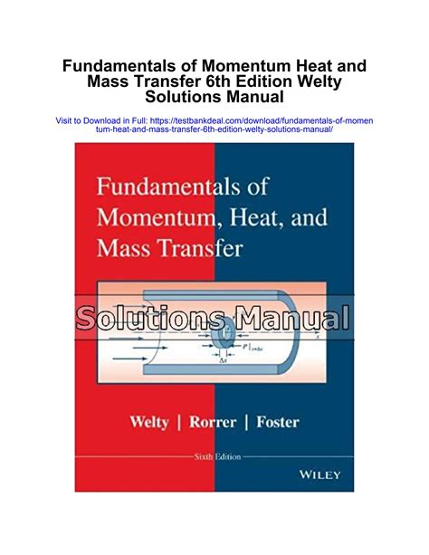 welty fundamentals solutions manual heat PDF