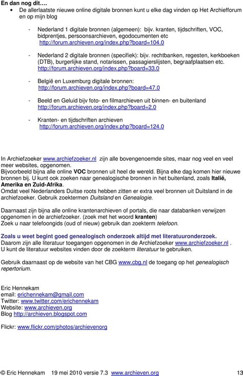 wenken en adressen voor genealogisch onderzoek in het buitenland cbreeks nr 4 Kindle Editon