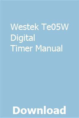 westek-te05w-digital-timer-manual Ebook Reader