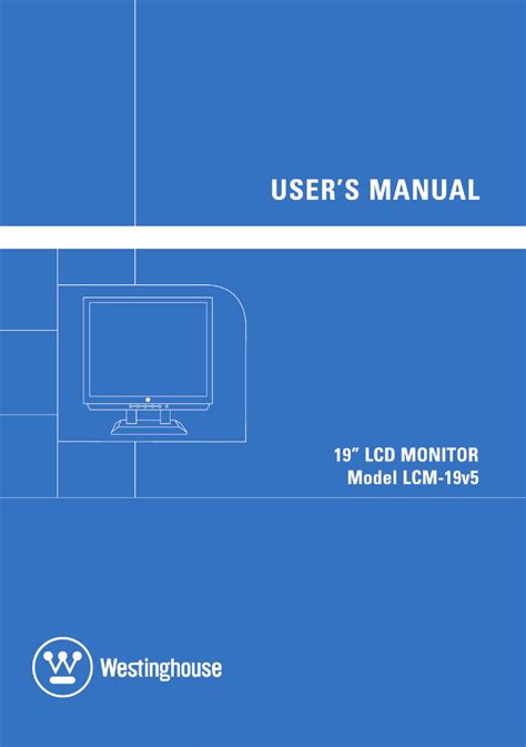 westinghouse monitor owners manual Reader