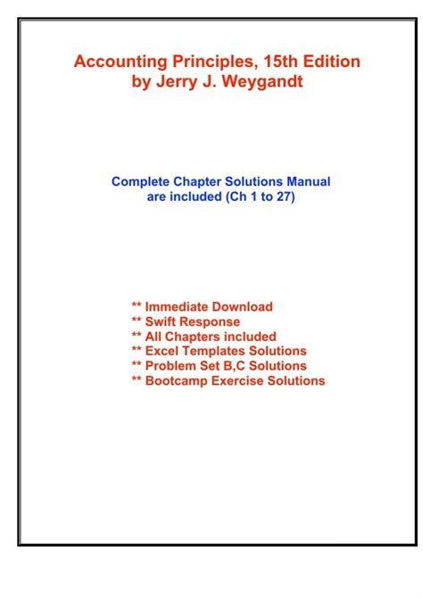 weygandt 11e accounting principles solutions PDF Doc