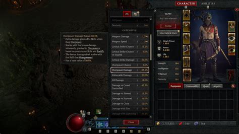 what ability is overpower damage diablo 4