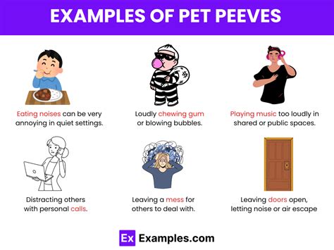 what are examples of pet peeves