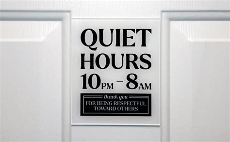 what are good dorm quiet hours on sudnas