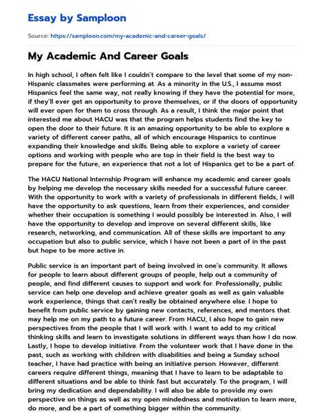 what are your academic goals essay Doc