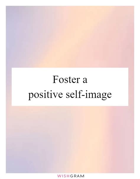 what can a person do to foster a positive self image PDF