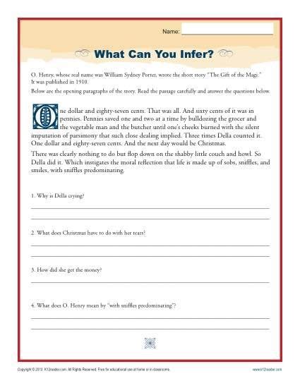 what can you infer high school inference worksheets Doc