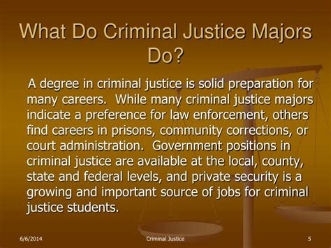 what do criminal justice majors do