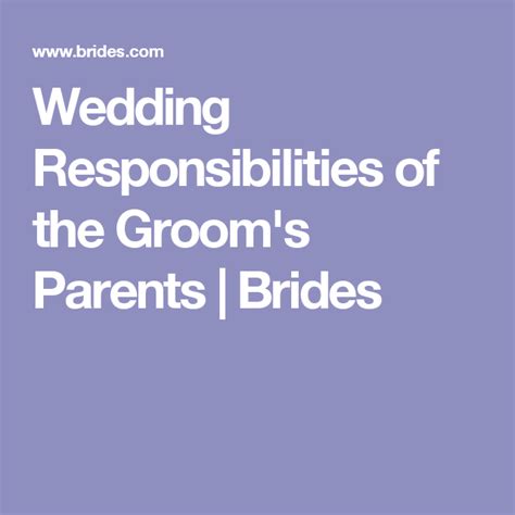 what do groom's parents pay for in wedding