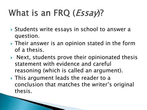 what does frq stand for