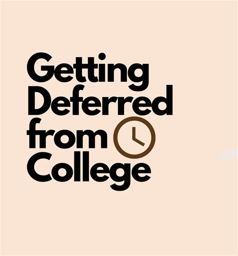 what does it mean to get deferred from a college