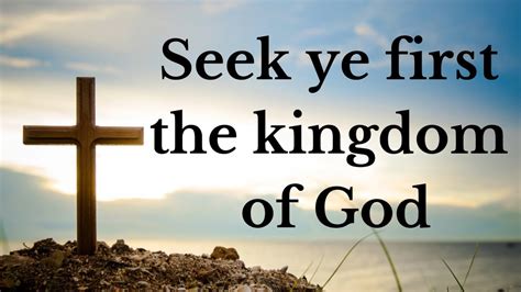 what does it mean to seek the kingdom of god Epub