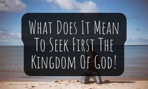 what does it mean to seek the kingdom of god Epub