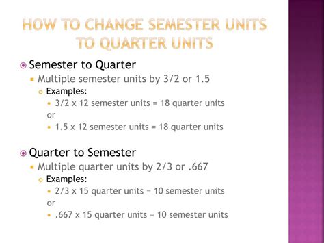 what is a semester unit