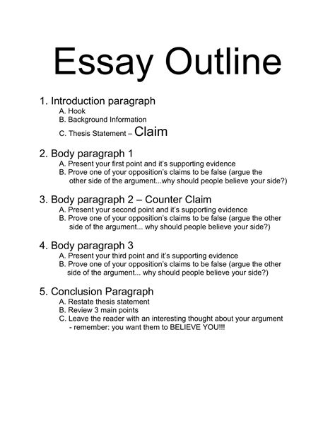 what is a sentence outline for an essay PDF