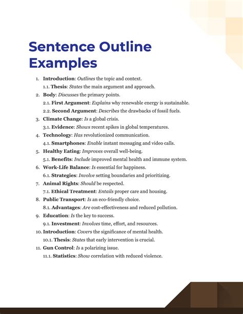 what is a sentence outline for an essay PDF