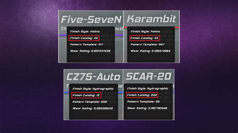 What Is Finish Catalog Cs2